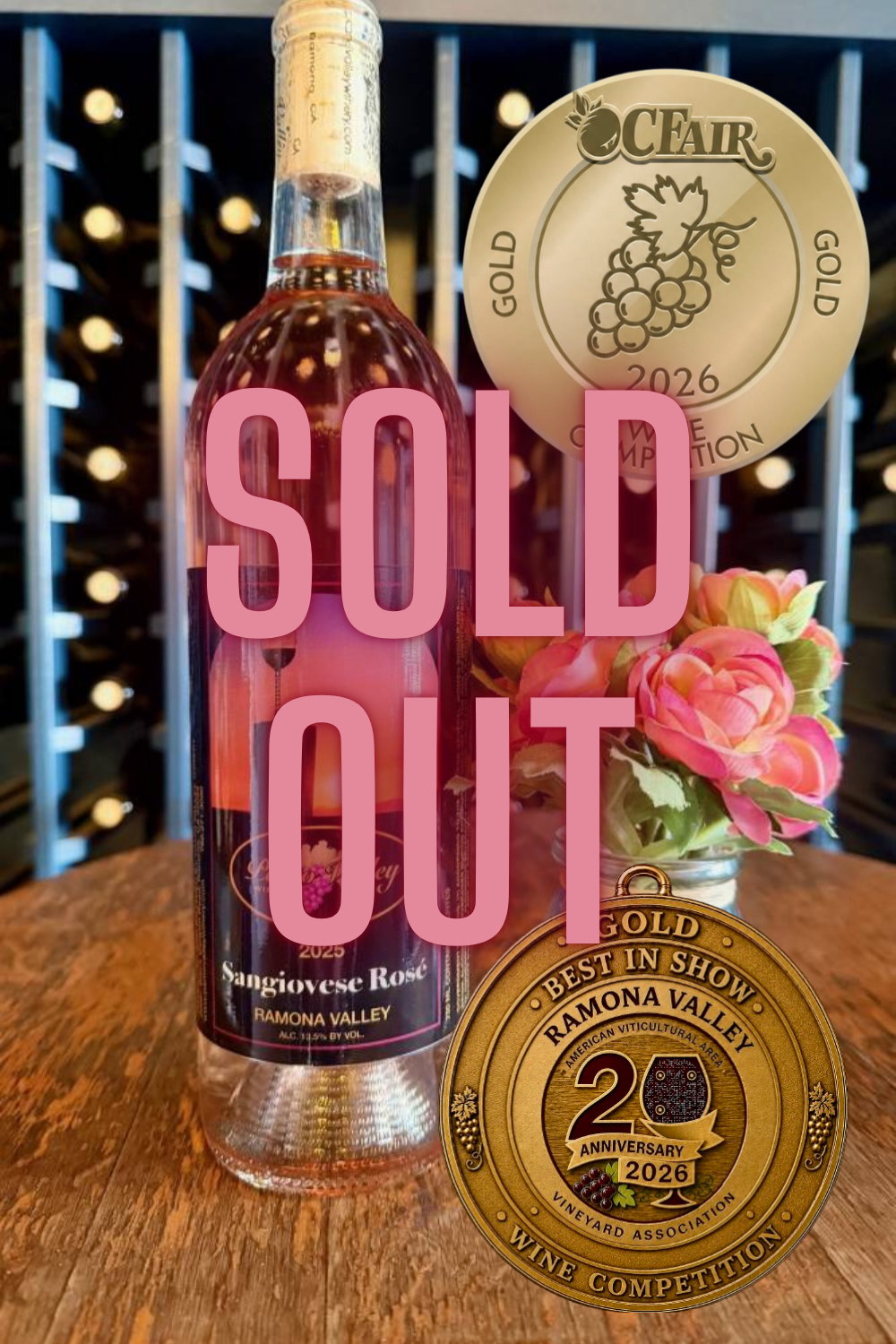 2024 Rose of Sangiovese Local Ramona Wine - Best in Show